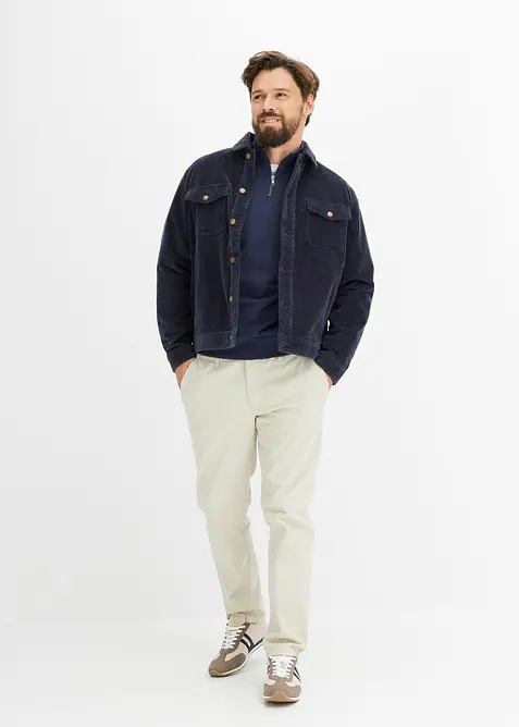 Felpa con colletto e zip, bonprix