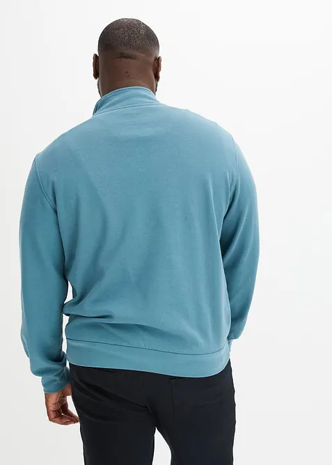 Felpa con colletto e zip, bonprix