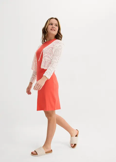 Bolero con ricami e maniche a 3/4, bonprix