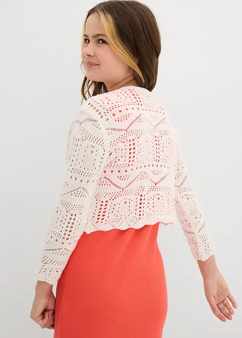 Bolero con ricami e maniche a 3/4, bonprix