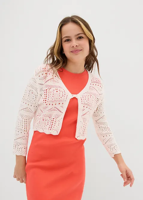 Bolero con ricami e maniche a 3/4, bonprix