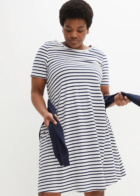 Abito di jersey in filato fiammato di cotone, bonprix