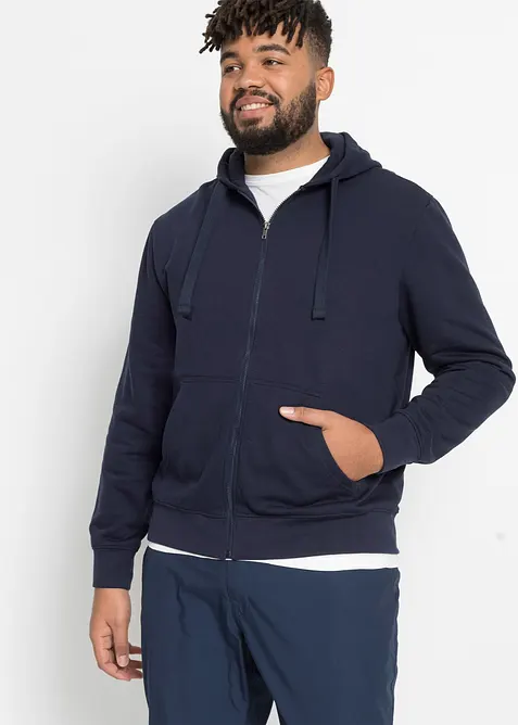 Felpa con zip e cappuccio (pacco da 2), bonprix