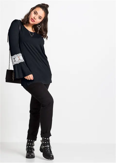 Pantaloni elasticizzati in twill, bonprix