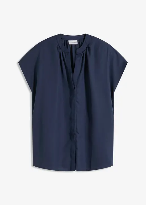 Camicetta a maniche corte con abbottonatura nascosta, bonprix