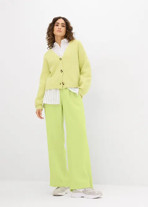 Pantaloni larghi in misto viscosa fluente, bonprix