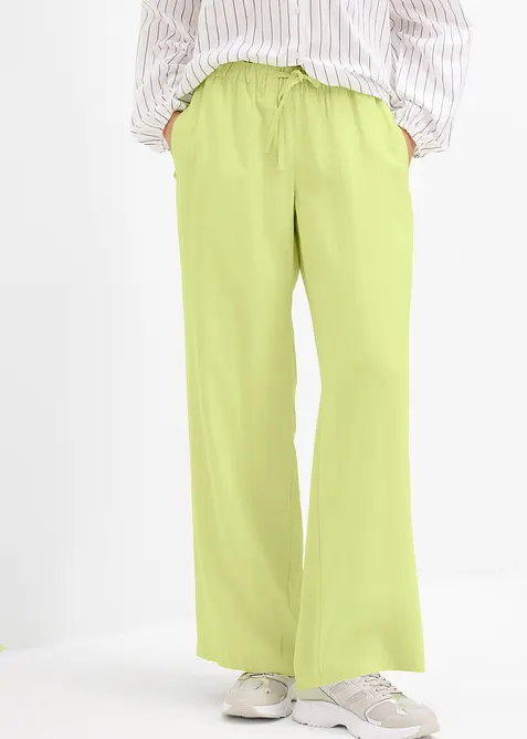 Pantaloni larghi in misto viscosa fluente, bonprix