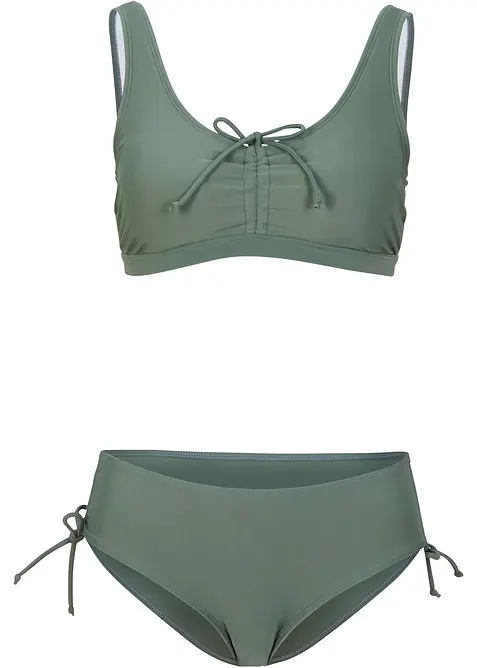 Bikini a bustier con con laccetti (set 2 pezzi), bonprix