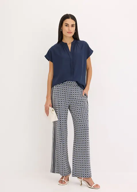 Camicetta a maniche corte con abbottonatura nascosta, bonprix