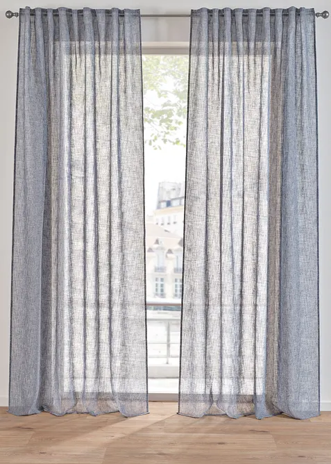 Tenda trasparente effetto lino (pacco da 1), bonprix