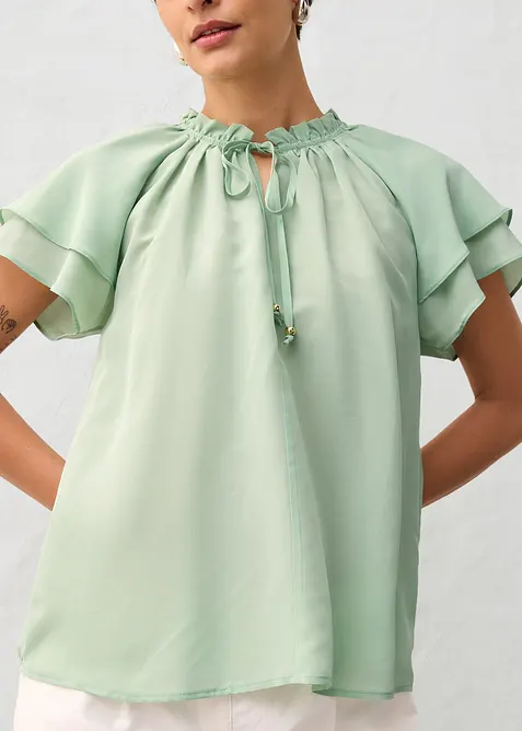 Tunica in misto seta, bonprix