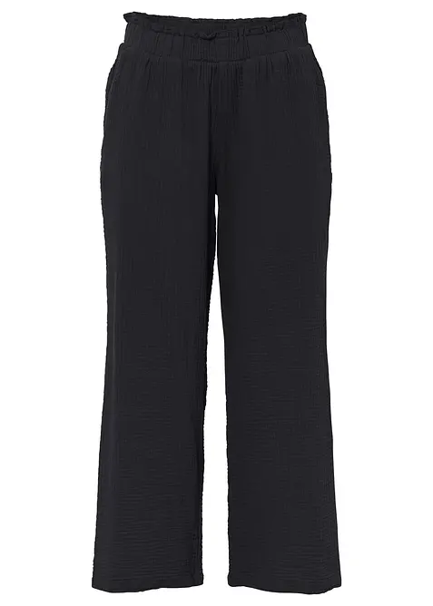 Pantaloni culotte in mussola di cotone, bonprix