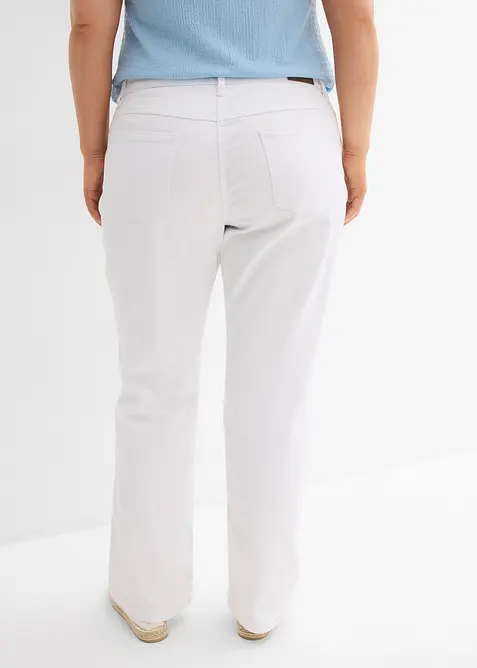 Jeans straight elasticizzati, vita media, bonprix