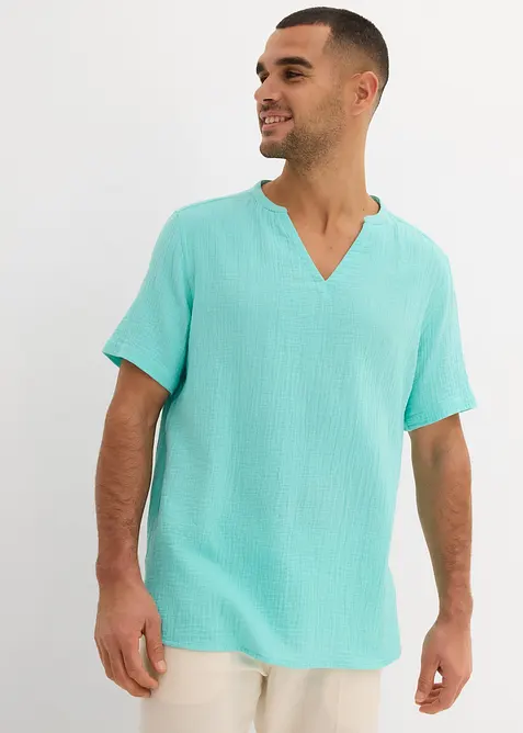 Camicia a maniche corte in mussola leggera, bonprix