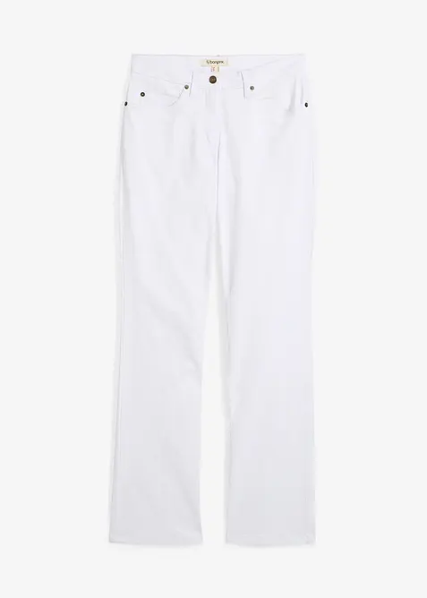 Jeans straight elasticizzati, vita media, bonprix