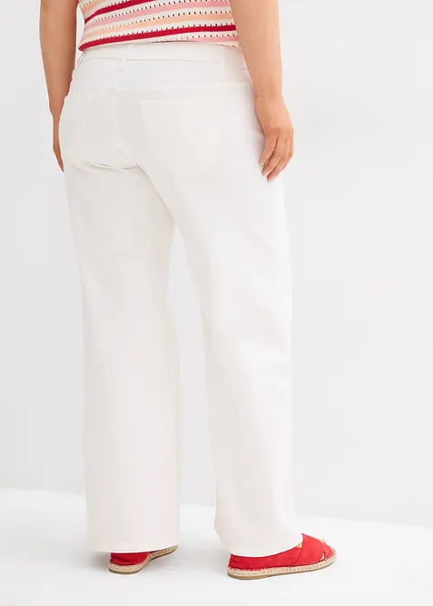 Jeans wide leg, vita bassa, bonprix
