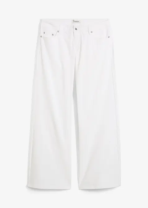 Jeans wide leg, vita bassa, bonprix