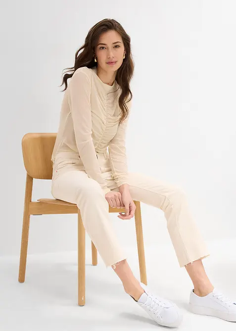 Sneaker in tela di cotone con plateau, bonprix