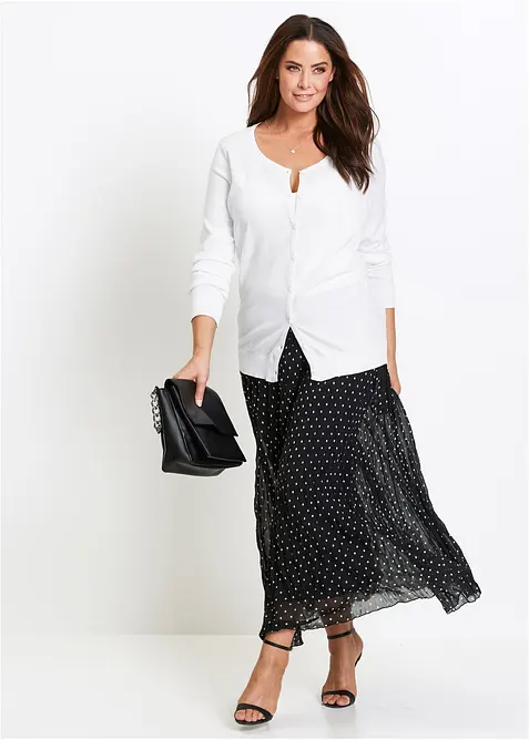 Gonna in chiffon con effetto stropicciato, bonprix