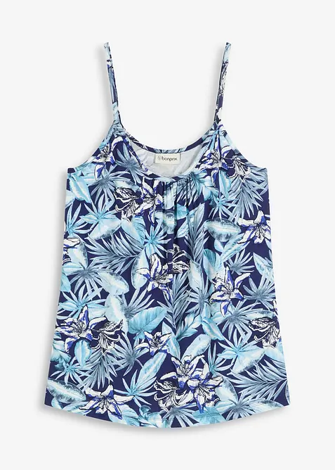 Top con spalline sottili in misto viscosa morbido, bonprix