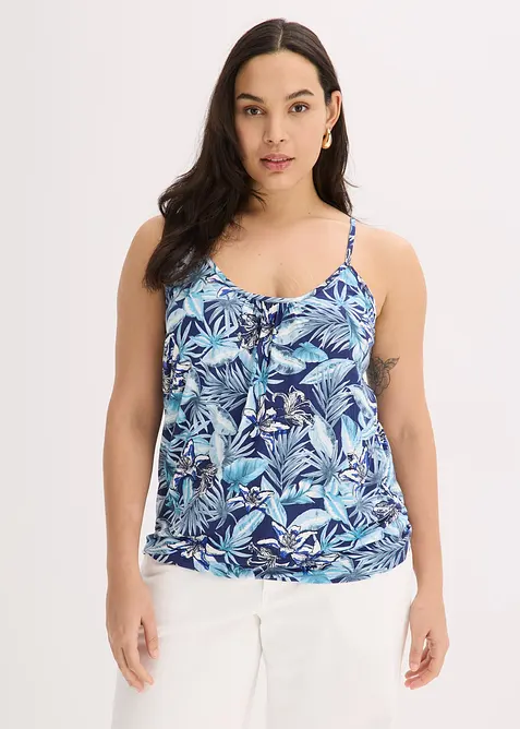 Top con spalline sottili in misto viscosa morbido, bonprix