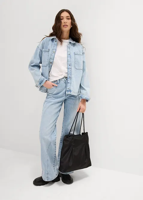 T-shirt cropped in puro cotone biologico, bonprix