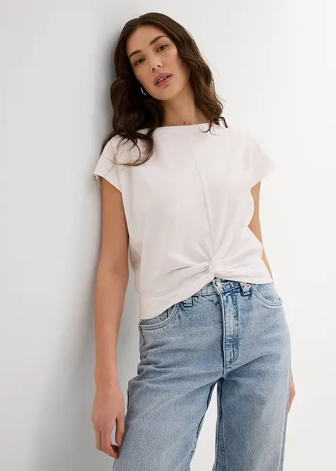 T-shirt cropped in puro cotone biologico, bonprix