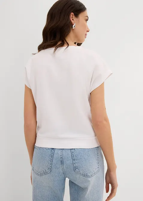 T-shirt cropped in puro cotone biologico, bonprix