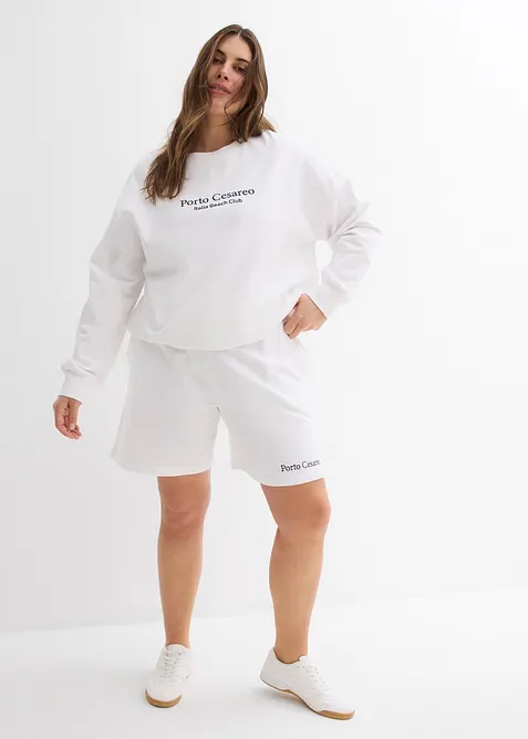 Shorts in felpa con ricami, bonprix