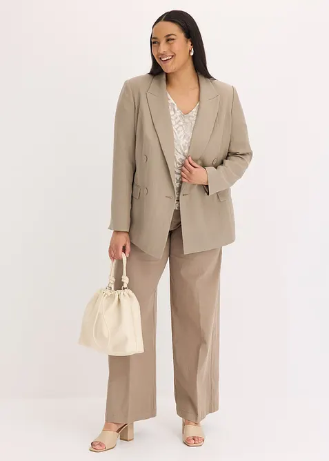 Blazer con lyocell effetto crinkle, bonprix
