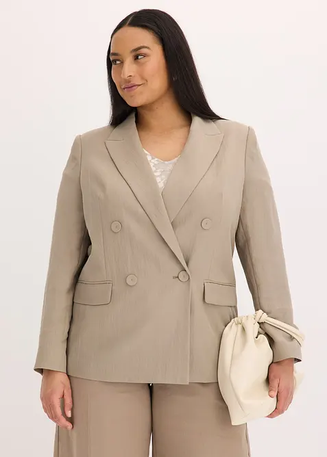 Blazer con lyocell effetto crinkle, bonprix