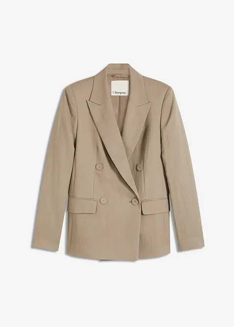 Blazer con lyocell effetto crinkle, bonprix