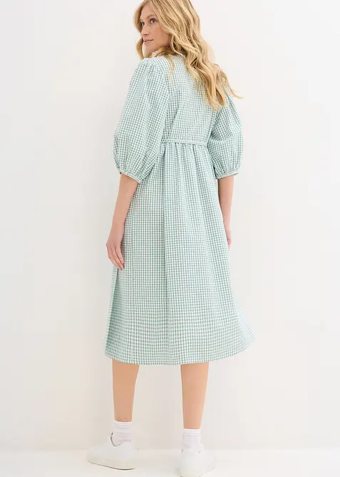 Abito a portafoglio in tessuto operato, bonprix