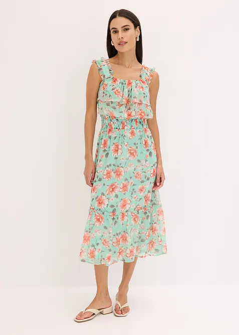 Abito fantasia con spalle scoperte, bonprix