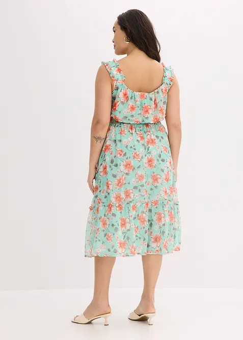 Abito fantasia con spalle scoperte, bonprix