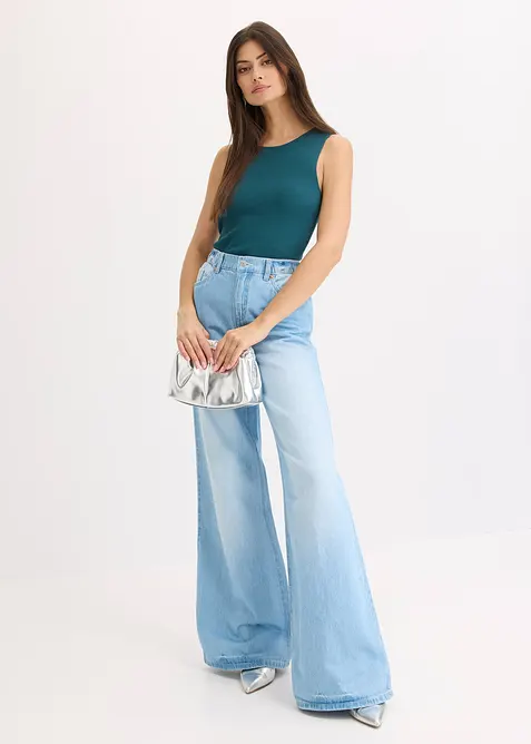 Top in maglia con cordoncino glitterato, bonprix