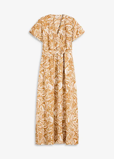 Abito lungo fantasia in misto viscosa, bonprix