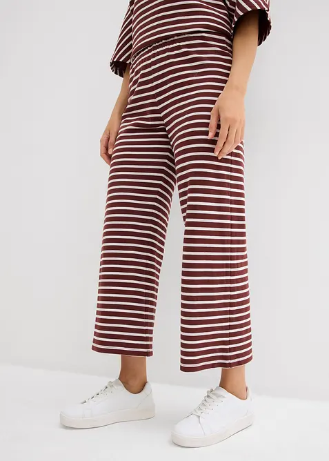 Pantaloni in jersey di cotone operato, bonprix