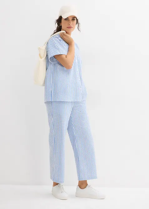 Camicetta in seersucker a maniche corte, bonprix