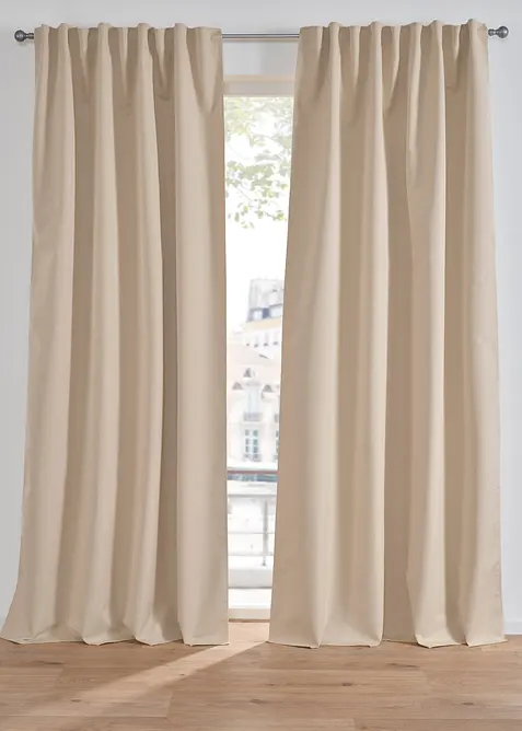 Tenda oscurante in tessuto strutturato con retro in tinta (pacco da 1), bonprix