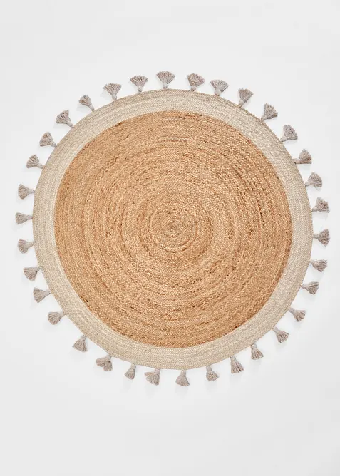 Tappeto kilim rotondo con frange, bonprix
