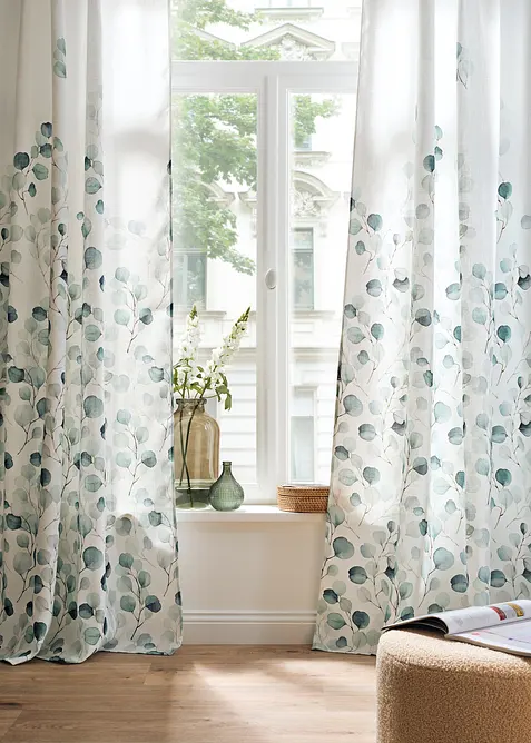 Tenda operata in fantasia floreale (pacco da 1), bonprix