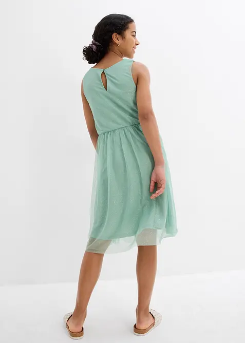 Abito midi con inserto in pizzo, bonprix