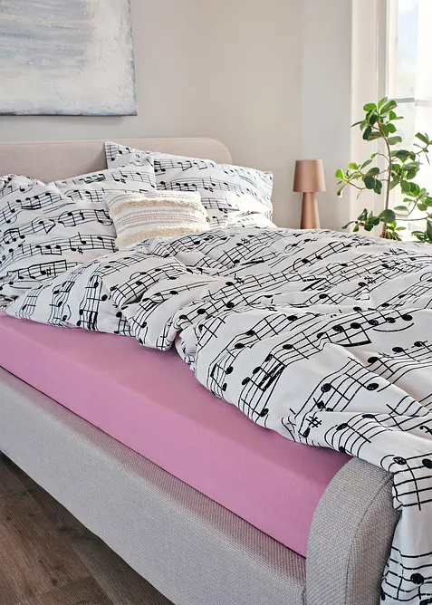 Biancheria da letto con note musicali, bonprix