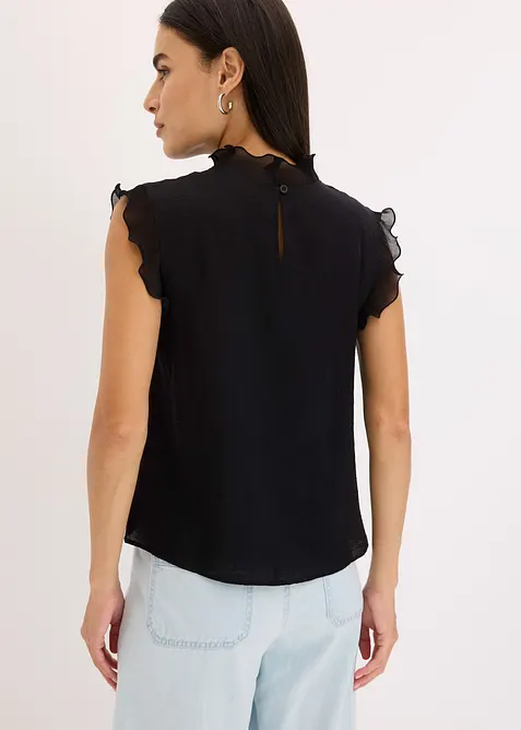 Blusa con volant, bonprix