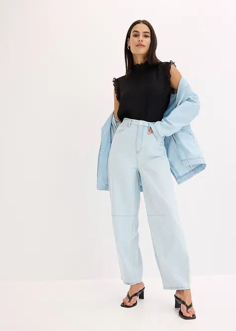 Blusa con volant, bonprix