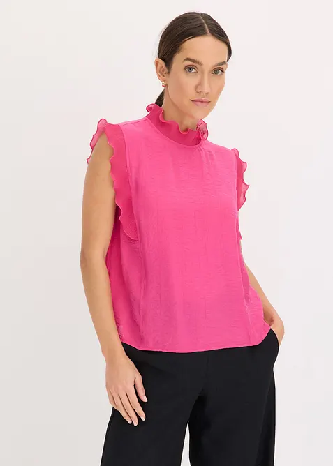 Blusa con volant, bonprix