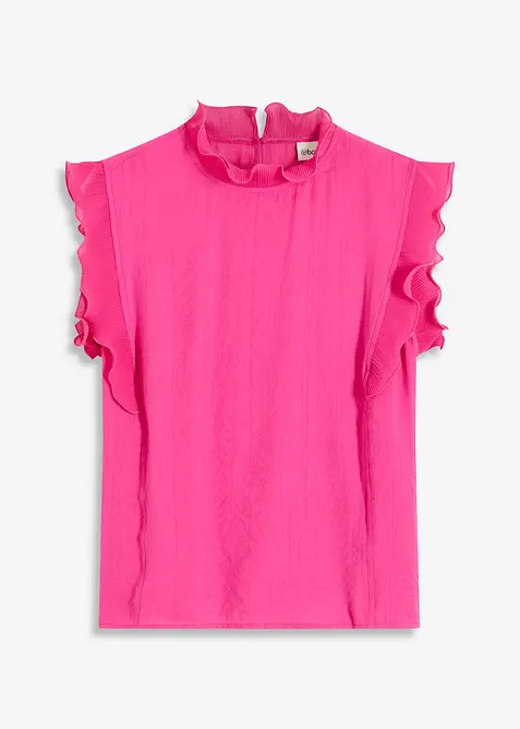Blusa con volant, bonprix