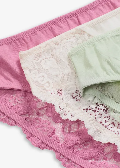 Slip con pizzo (pacco da 6), bonprix