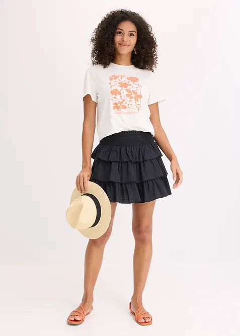 Minigonna in puro cotone, bonprix